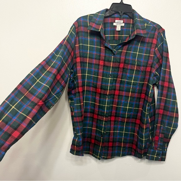 L.L. Bean Men's Multicolor Plaid Button Down Long Sleeve Shirt Size Large - Picture 2 of 5